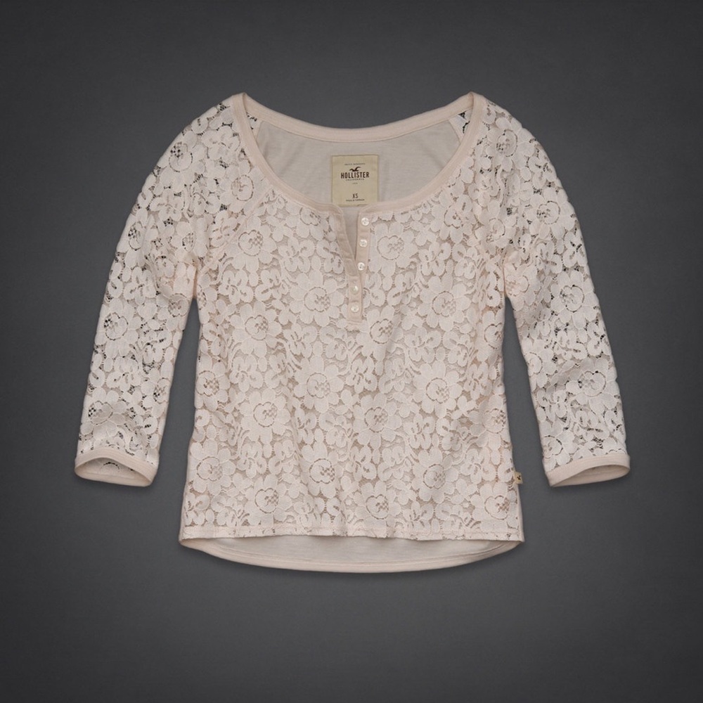 Y2K Hollister Co. Lace Crop Top
